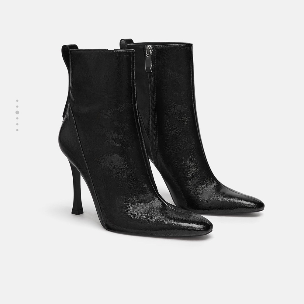Brand New Zara High Heel Black Ankle Boots